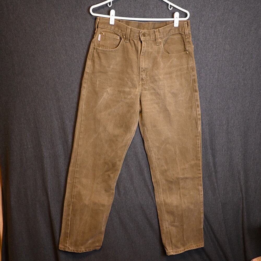 VINTAGE 2004 Carhartt Men's 34x32 (31x29 actual) Work Pants Twill B161 Y2K Gorp